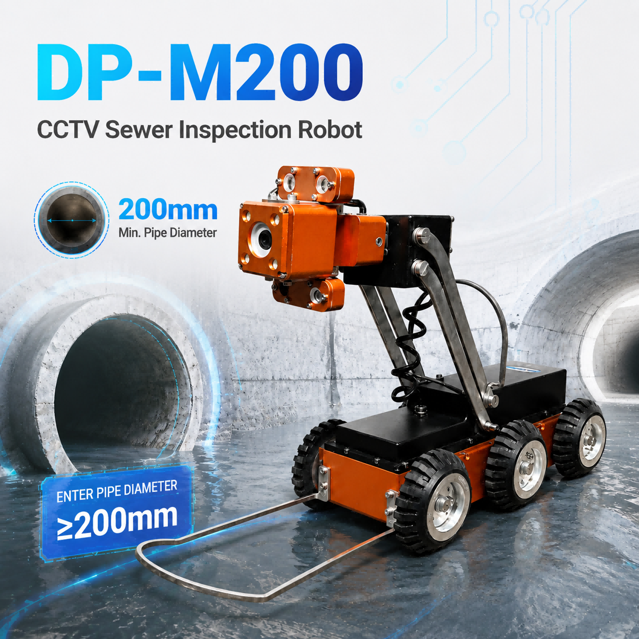 DP-M200 200mm pipe diameter
